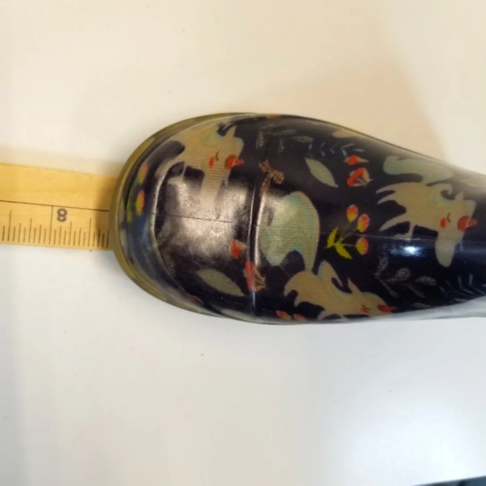 Western Chief Size Child 9/10 Blue Floral Rubber Rain Boots Light Up Pull On
